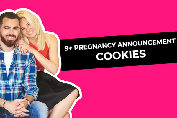 Pregnancy announcement cookies