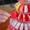 Valentines macarons with print