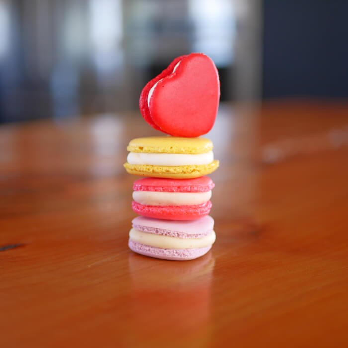 Valentine's day macarons