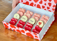 Valentines day macarons