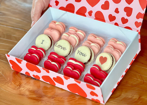 Valentines day macarons