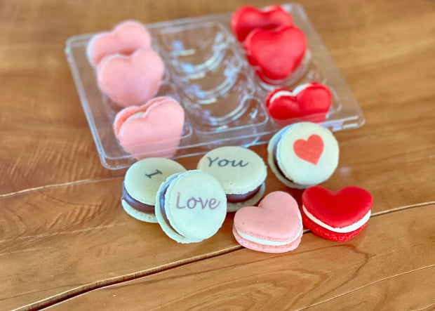 Heart shaped macarons