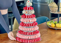 10 tier heart macaron tower