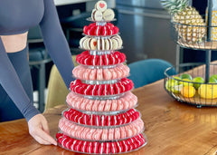 10 tier heart macaron tower